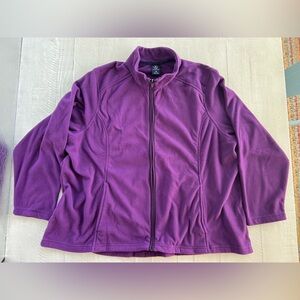 Lands’ End Zip up Fleece Full Zipper Purple Jacket size 3X New With Tags